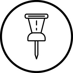 Push Pin line icon style