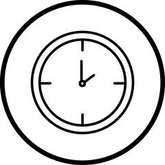 Wall Clock line icon style