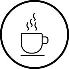 Coffee Cup line icon style