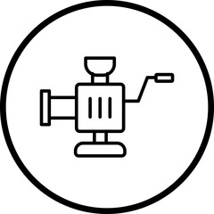 Meat Grinder line icon style