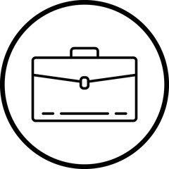 Briefcase line icon style