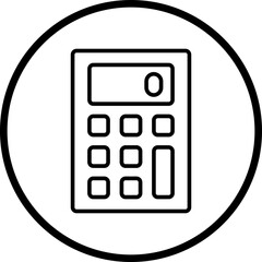 Calculator line icon style