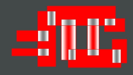 Dekoratives Design in rot und Silber