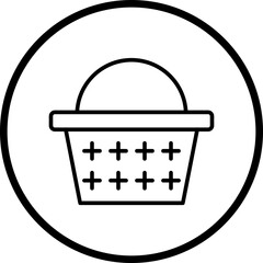 Picnic Basket Line Icon Style
