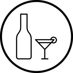 Beverage Line Icon Style