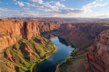 This stunning aerial drone shot captures the majestic landscape's golden hour light and incredible natural beauty