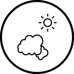 Sunny Line Icon Style