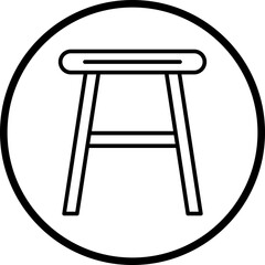 Stool Line Icon Style