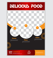 Food flyer mockup design creative and modern layout.