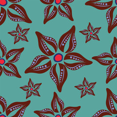 Abstract Handmade Floral textile patterns with digitally enhanced seamless, perfect for wall art, stylish fashion prints, and versatile wrapping paper.
