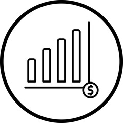 Business Growth Line Icon Style