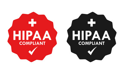 HIPAA Complient certified design logo template illustration