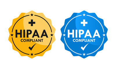 HIPAA Complient certified design logo template illustration