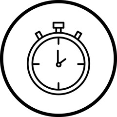 Obraz premium Stopwatch Line Icon Style