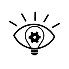 light bulb icon. Strategic Vision Vector Icon or Logo Illustration. strategic idea icon.