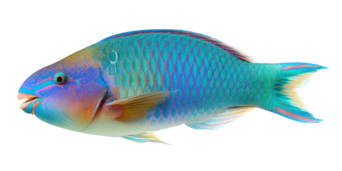 Vibrant Blue Parrotfish Stunning Underwater Creature