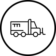 Snowplow Line Icon Style