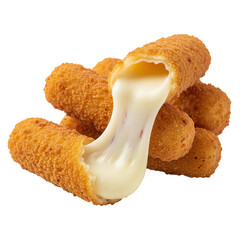 Crispy cheese-stuffed mozzarella sticks oozing with melted cheese 