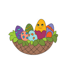 easter egg and rabbit