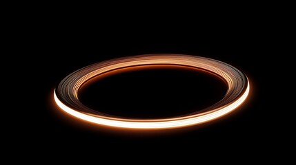 Abstract ring of light on dark background