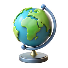 3d rendered stylized earth globe illustrating geography and global concepts against black background