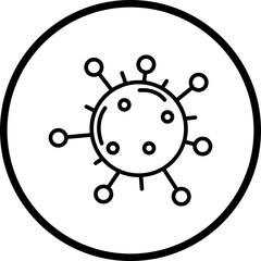 Virus Line Icon Style