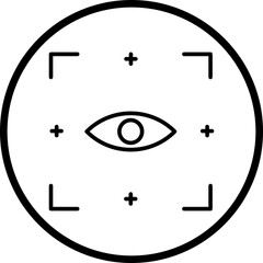 Retinal Scan Line Icon Style