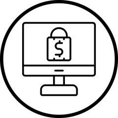 Ransomware Line Icon Style