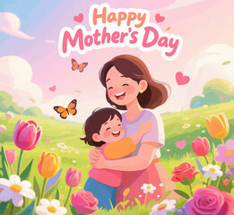 mother's day illustration beground