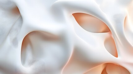 Abstract textured surface of soft white fabric.