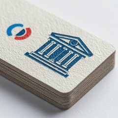 Create Business Card Design White Background Graphic Element Isolated View Bank Logo Concept