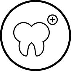 Tooth Line Icon Style