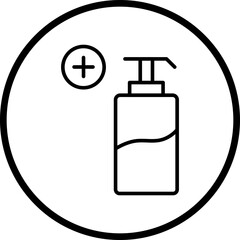 Hand Sanitizer Line Icon Style