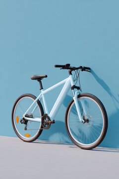 of sleek modern electric bicycle on neutral background