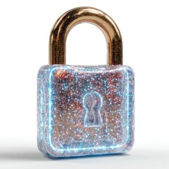 Locking Data Security Digital Screen Graphic Design Virtual Environment Isolated View Secure Concept