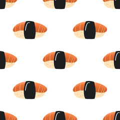 Seamless pattern of sushi