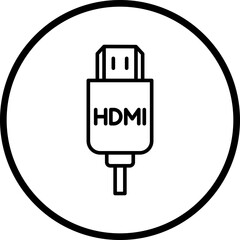 Hdmi Cable Line Icon Style