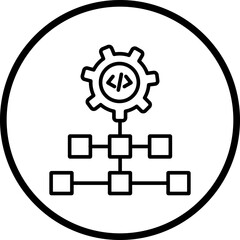 Algorithm Line Icon Style