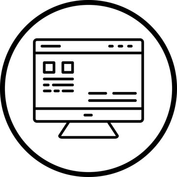 Website Coding Line Icon Style