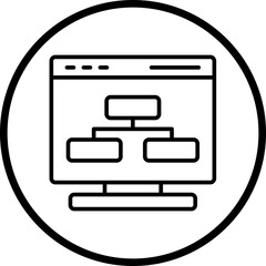Website Structure Line Icon Style