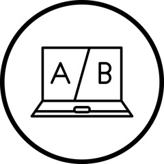 AB Testing Line Icon Style