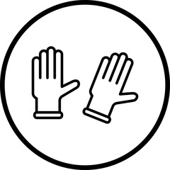 Gloves Line Icon Style