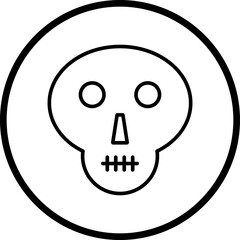 Skull Line Icon Style