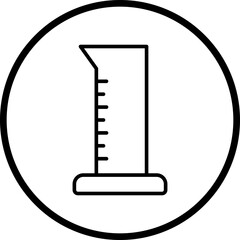 Graduated Cylinder Line Icon Style