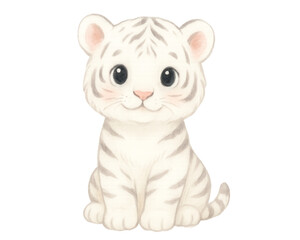Naklejka premium Baby White Tiger(赤ちゃんホワイトタイガー)