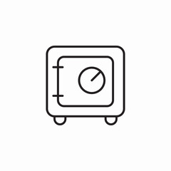 bank safe icon sign vector
