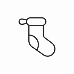 christmas sock icon sign vector