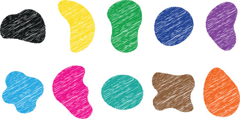 Expressive Watercolor Brushstroke Elements – Artistic Vector Set for Abstract Design and Illustration