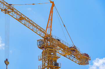 part of yellow construction crane © AVD