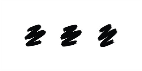Triple brush stroke sets with a dense ink texture and energetic angle, ideal for tattoo-inspired designs, rebellious aesthetics, or dynamic abstract art compositions